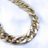 collier Diva modulable en ceinture en grosse maille couleur or jaune