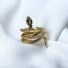 bague serpent cobra artisanale sculptée à la main en France