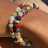 bracelet destiny pour l'été porte bonheur avec des pierres naturelles multicolores